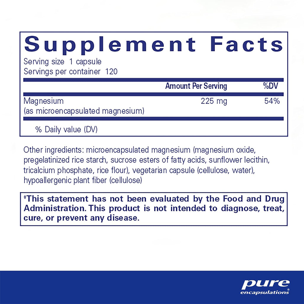 Pure Encapsulations UltraMag Magnesium supplements facts