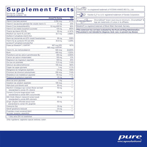 Ingredients of Pure Encapsulations UltraNutrient 