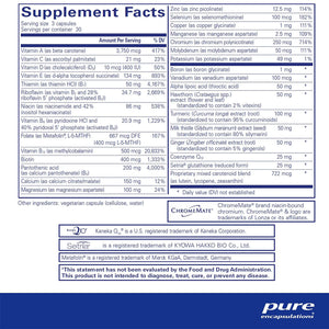 Pure Encapsulations UltraNutrient supplements facts