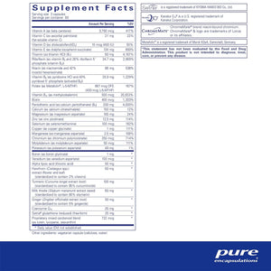 Pure Encapsulations UltraNutrient supplement ingredients