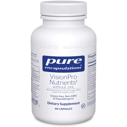 Pure Encapsulations VisionPro Nutrients without zinc bottle