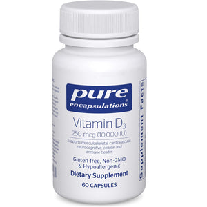 Pure Encapsulations Vitamin D3 60 Capsules