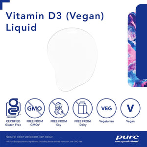 Pure Encapsulations Vitamin D3 Liquid Vegan for Cardiovascular Health