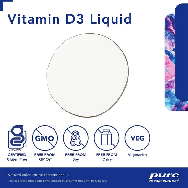 Vitamin D3 liquid by Pure Encapsulations for Cellular Support