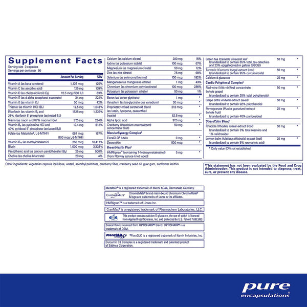 Pure Encapsulations Women's Nutrients supplements facts