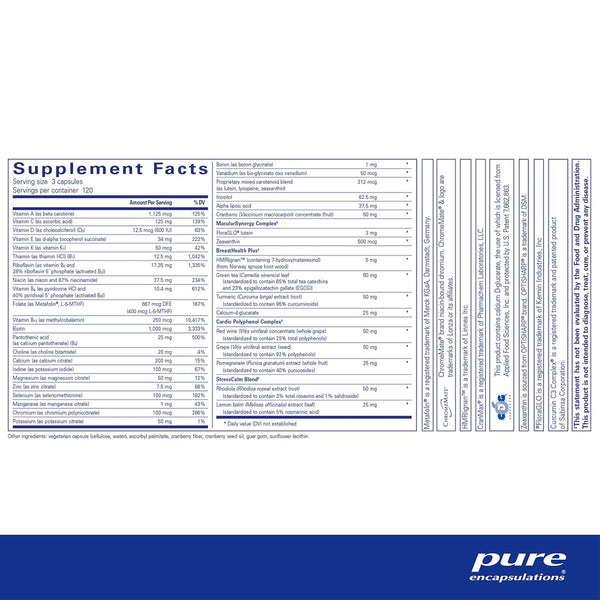 Pure Encapsulations Women's Nutrients supplement ingredients
