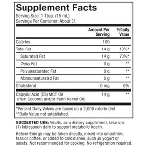 Biothin Ketone Energy MCT Oil