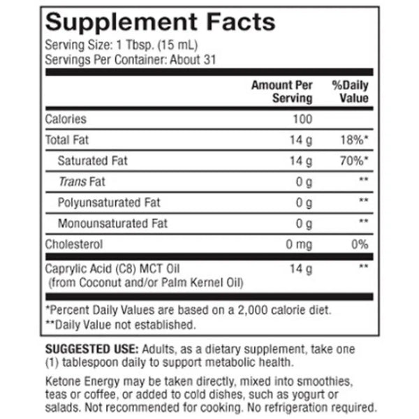 Biothin Ketone Energy MCT Oil