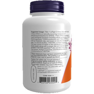 7-KETO LeanGels 100 mg NOW