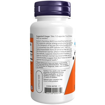 Acetyl-L Carnitine 500 mg NOW