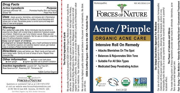 Acne/Pimple Control Organic Forces of Nature