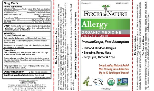 Allergy Maximum Strength Org Forces of Nature