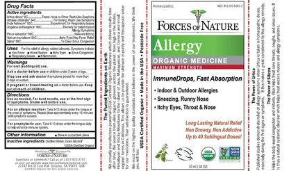 Allergy Maximum Strength Org Forces of Nature