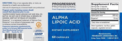 Alpha Lipoic Acid Progressive Labs