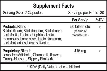Ingredients of Alphadophilus Dietary Supplement - Probiotic Blend, Bifido bifidum, Bifido longum