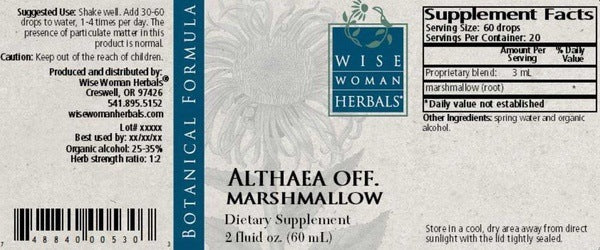 Althaea/marshmallow Wise Woman Herbals