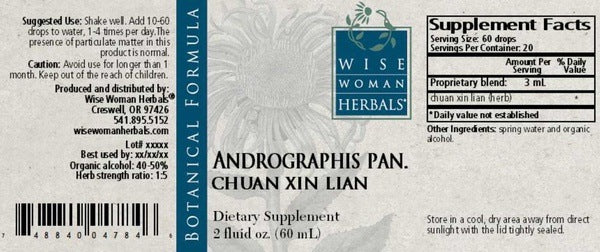 Andrographis/chuan xin lian 2 oz Wise Woman Herbals