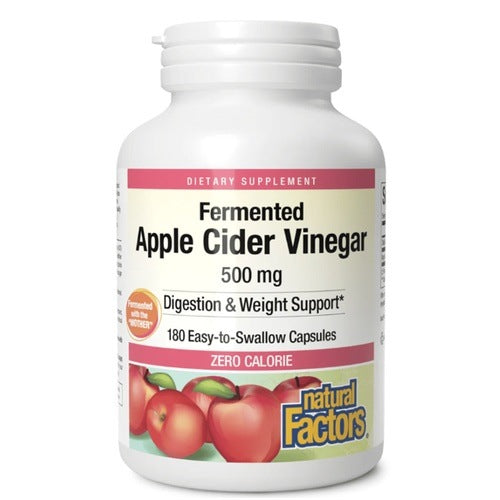 Natural factors Apple cider vinegar - supports healthy digestion, good blood circulation, lowers fat