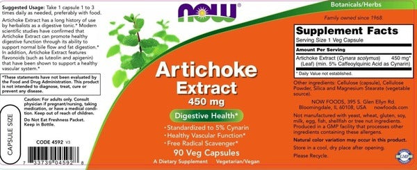 Artichoke Extract 450 mg NOW