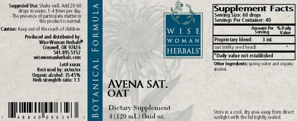 Avena sativa - oat Wise Woman Herbals