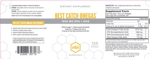 About Best Catch Omegas - Supports heart, brain, joint and immune health