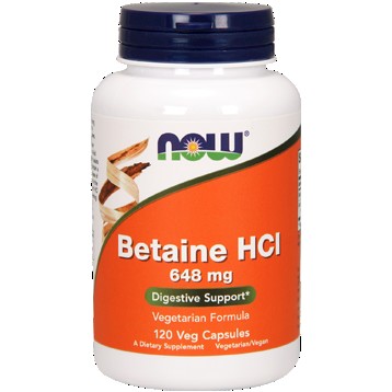 Betaine HCl 648 mg NOW