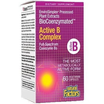 Natural factors Biocoenzymated Active B Complex - supports healthy nervous system, hair, and skin