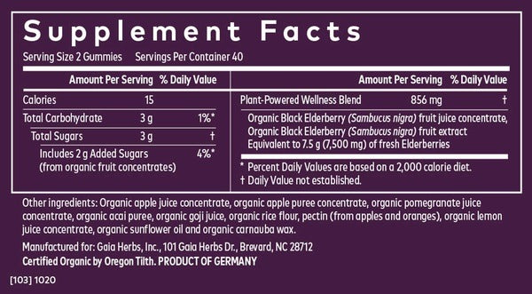 Black Elderberry Adult Daily Gaia Herbs