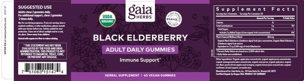 Black Elderberry Adult Daily Gaia Herbs
