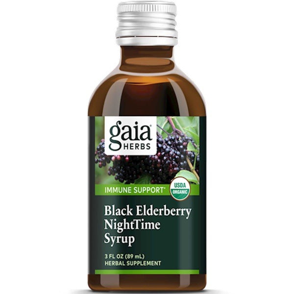 Black Elderberry Nighttime Syrup Gaia Herbs