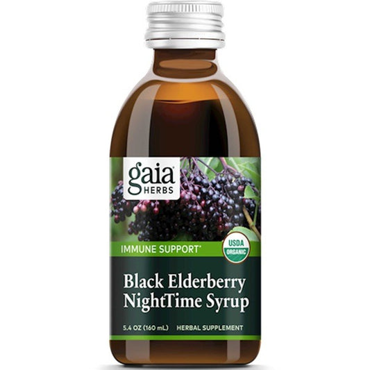 Black Elderberry Nighttime Syrup Gaia Herbs