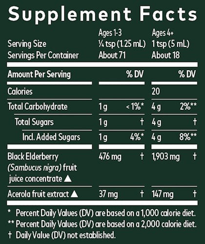 Black Elderberry Syrup Gaia Herbs