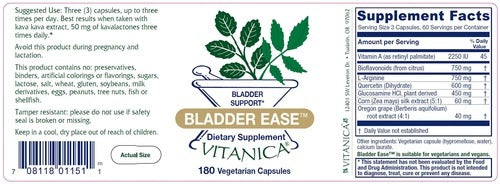 About Bladder Ease  dietary supplement by Vitanica 