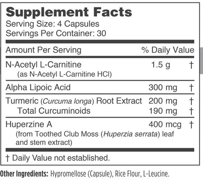 Ingredients Brain Blend - 120 vegcaps by NBI