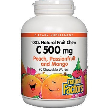 Natural factors C500mg Peach, Passionfruit, Mango - supports healthy bones, teeth, cartilages