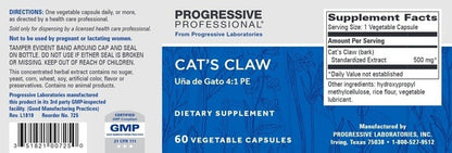 CAT'S CLAW 500 MG Progressive Labs
