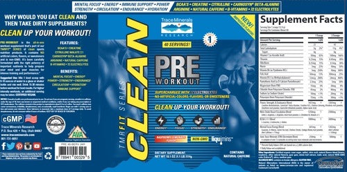 CLEAN Pre Workout Trace Minerals Research