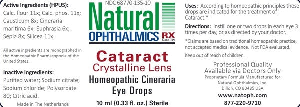 Cataract Crystalline Lens Homeopathic Cineraria Eye Drops Natural Ophthalmics, Inc