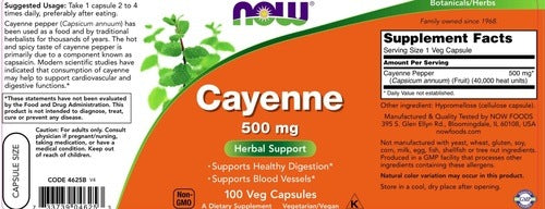 Cayenne 500 mg NOW