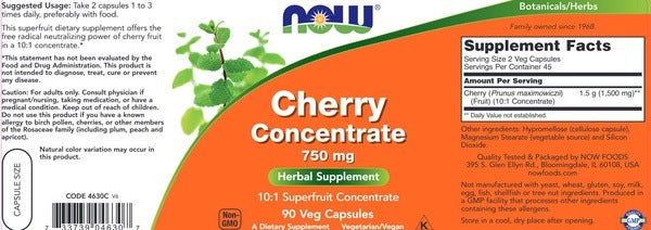Cherry Concentrate 750 mg NOW