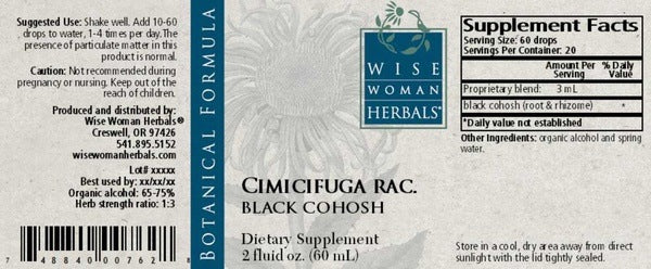 Cimicifuga racemosa - black cohosh Wise Woman Herbals