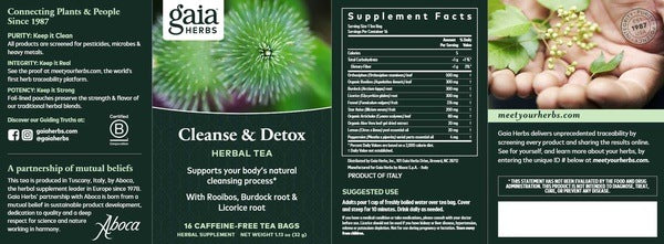 Cleanse & Detox Herbal Tea Gaia Herbs