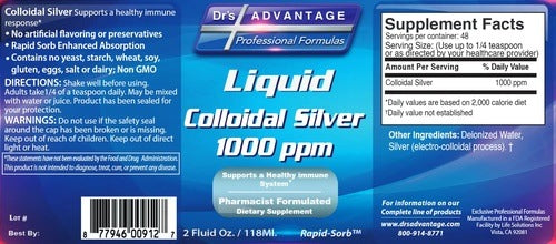 Colloidal Silver 1000 ppm Drs Advantage