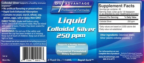 Colloidal Silver 250 ppm Drs Advantage