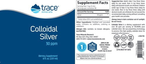 Colloidal Silver Spray 30 PPM Trace Minerals Research