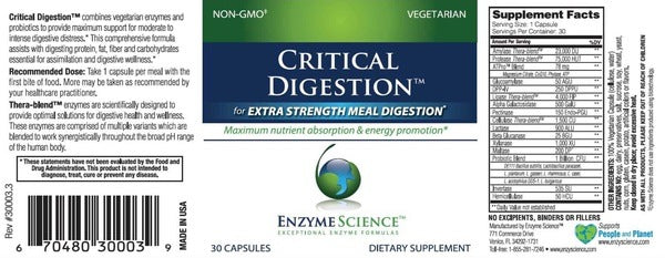 Critical Digestion Enzyme Science