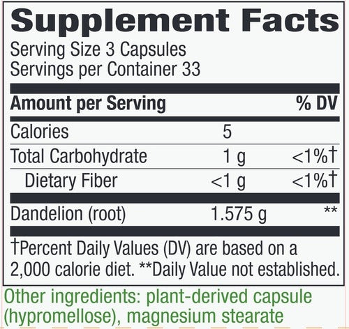 Dandelion Root 525 mg Natures way