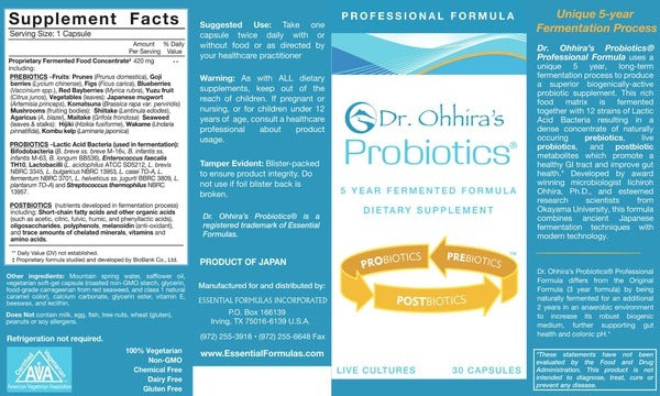 Dr Ohhira's Probiotic Plus Essential Formulas