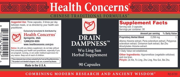 Drain Dampness 90 tabs Health Concerns