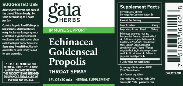 Echinacea Goldenseal Throat Spra by Gaia Herbs - Support Immune Health